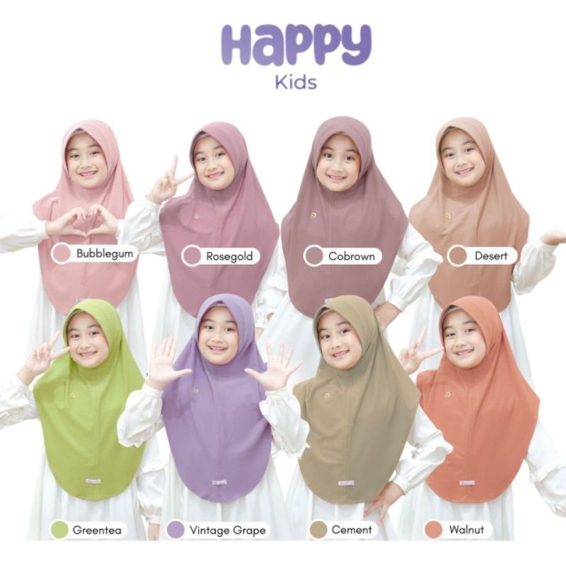 Hijab Anak Polos SD Hijab Anak SD Happy Kids by Daffi Hijab