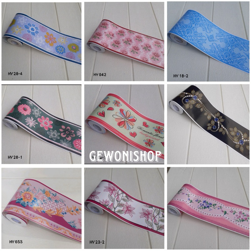 List wallpaper wall Border list border  10cm x 10Meter wallpaper list dinding