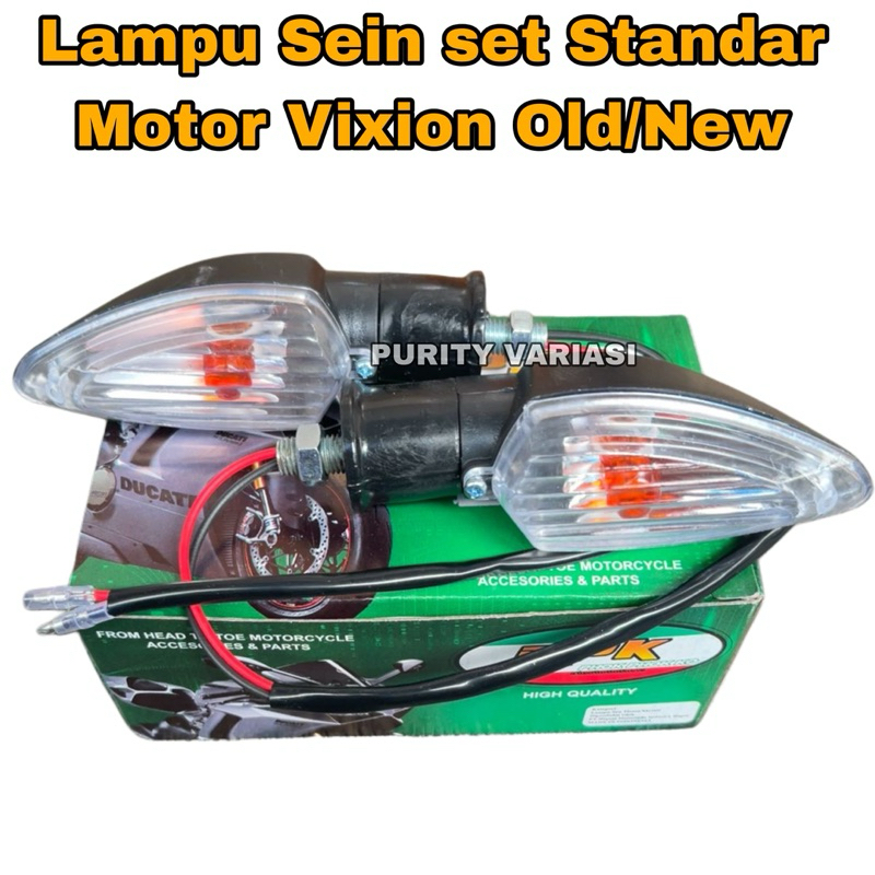 Lampu Sein Set Kanan Kiri Model Vixion Old/New Lampu Sein Motor Vixion