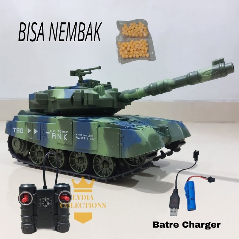 Mainan RC Tank Super Armed Bisa Nembak Pluru Gel