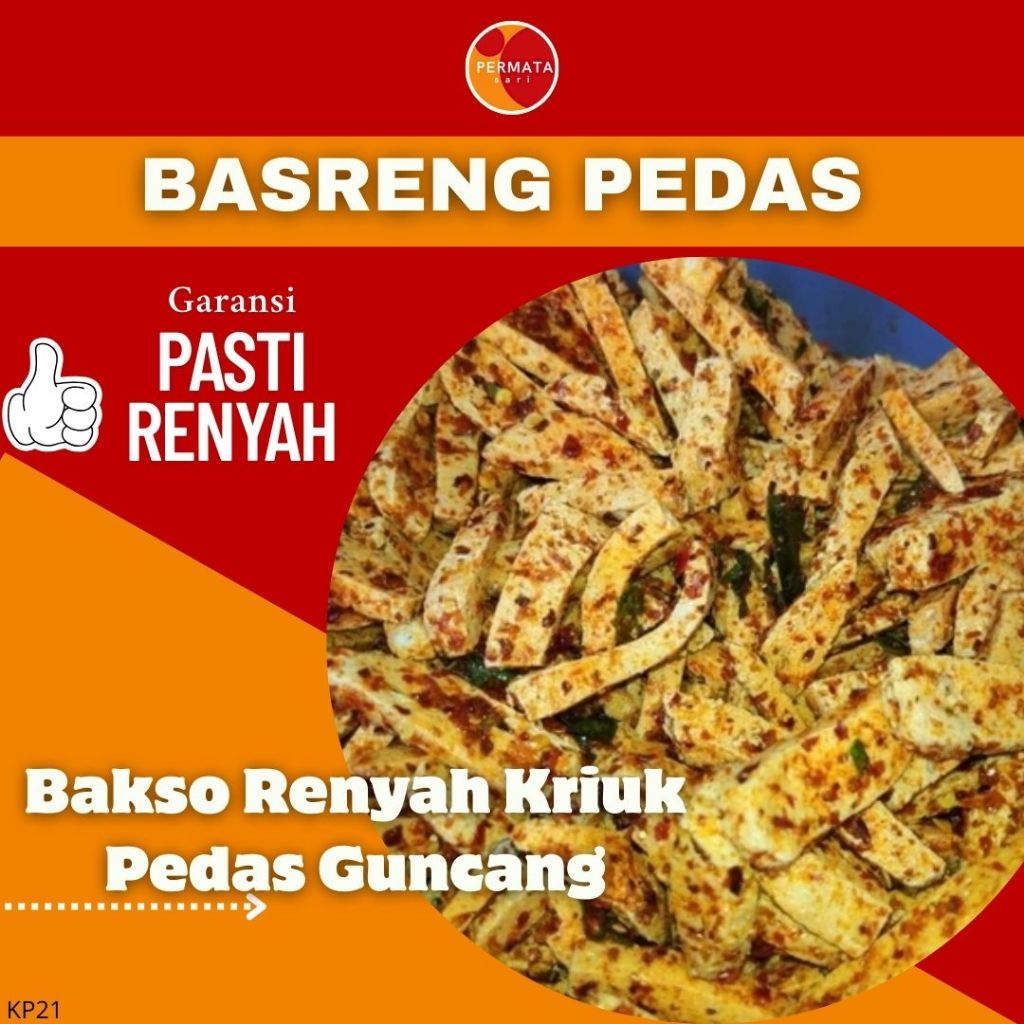 

Basreng Iris Pedas 100Gram±/Kripik Basreng Iris Pedas/Snack Basreng Iris Pedas
