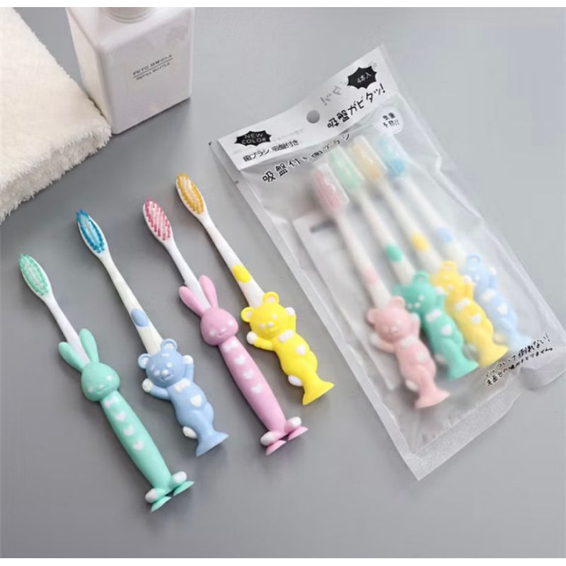 SIKAT GIGI ANAK 4PCS / SIKAT GIGI ANAK HALUS LEMBUT LUCU