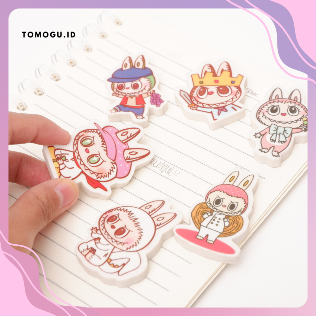 

Penghapus 2D Labubu Eraser Hapusan Gepeng Pembersih Pensil Pipih Setip Stip