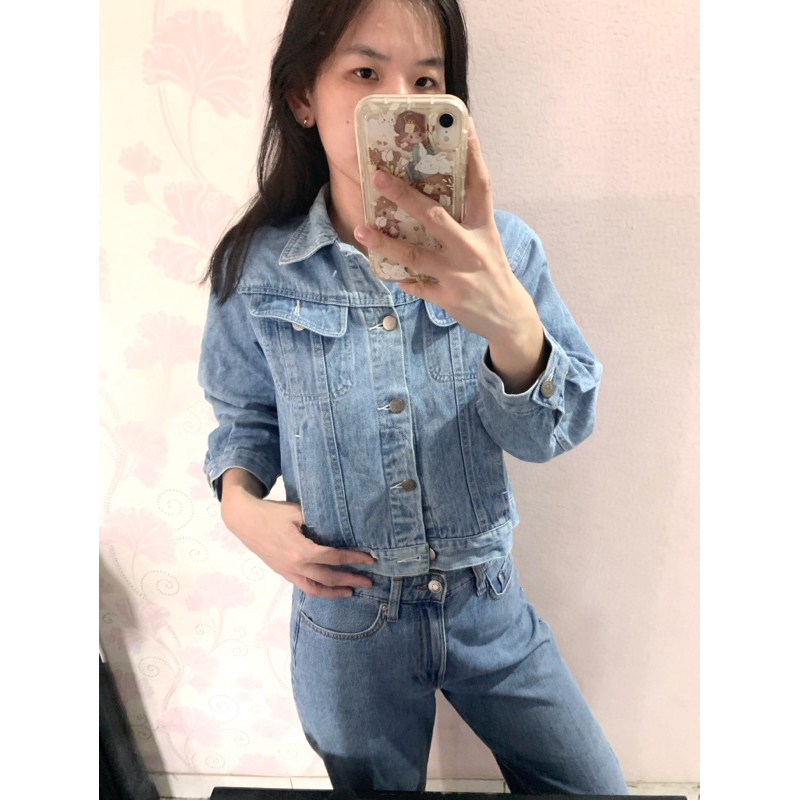 PRELOVED DENIM JACKET MICKEY WANITA