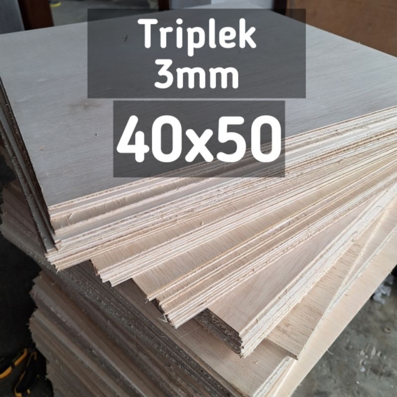 triplek sengon 40cmx50cm tebal 3mm