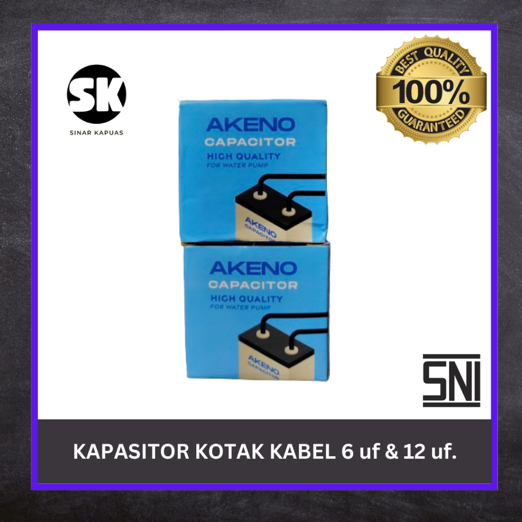 KAPASITOR CAPASITOR 6 UF 12 UF AKENO KABEL KOTAK 450V KONDENSOR 6 UF 12 UF ORIGINAL