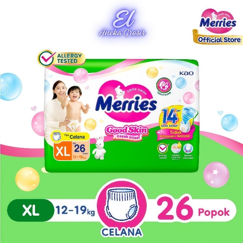 Merries Good Skin popok celana ukuran XL26