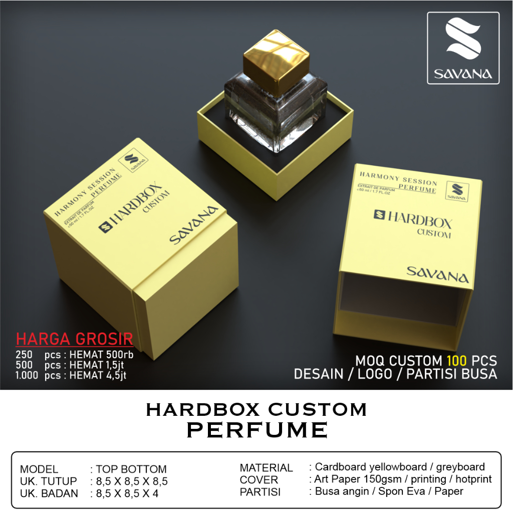 

Hardbox Parfum 50ml SLIDDING- Custombox Parfum - Kemasan Parfum - Packaging Parfum - Premium Box 8,5 x 8,5