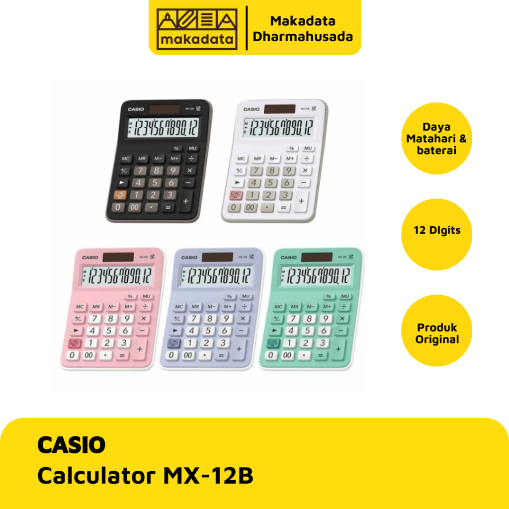 

CALCULATOR | KALKULATOR CASIO MX-12B WARNA (1 PCS)