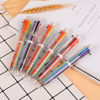 

GS Pulpen 6 Warna isi Tinta 6in1 Pena 0.5mm / Ballpoint Perlengkapan Menulis Multicolor Pen Case Transparent Transparan Bolpen Mix Colour Alat Tulis Kantor Sekolah Warna Warni