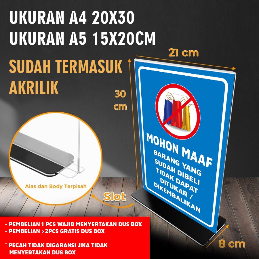 

PAKET AKRILIK MEJA (BARANG SUDAH DIBELI, QRIS, PENITIPAN DLL)