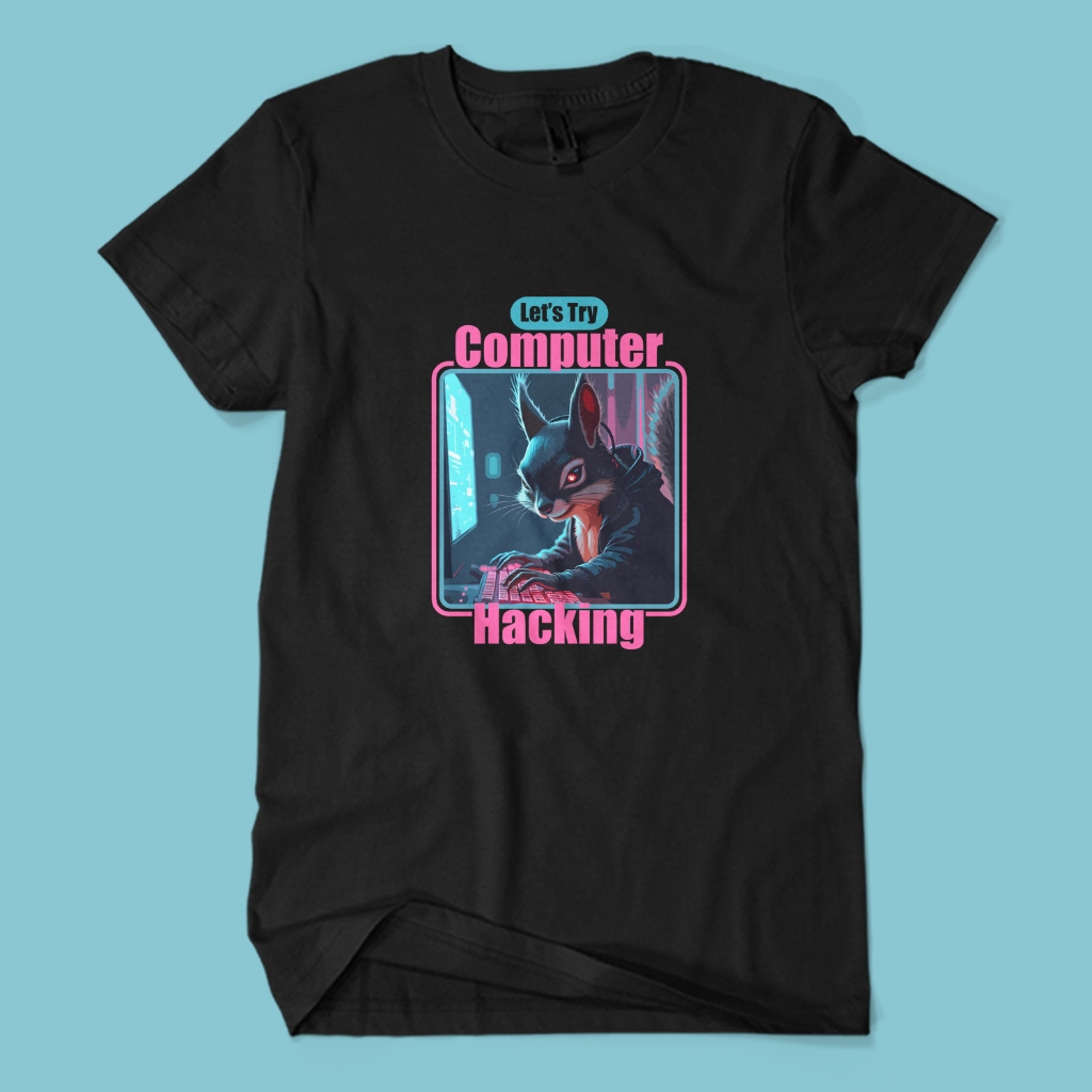 Kaos Distro Premium COMPUTER HACKING - Baju Hobi Programmer Programming Coding Humor Lucu Unisex Dew