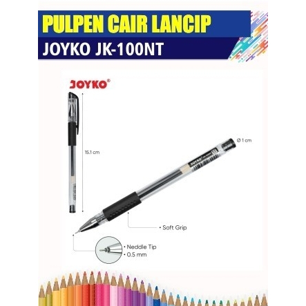 

Pulpen Cair Lancip/Joyko JK-100NT/Eceran/Hitam