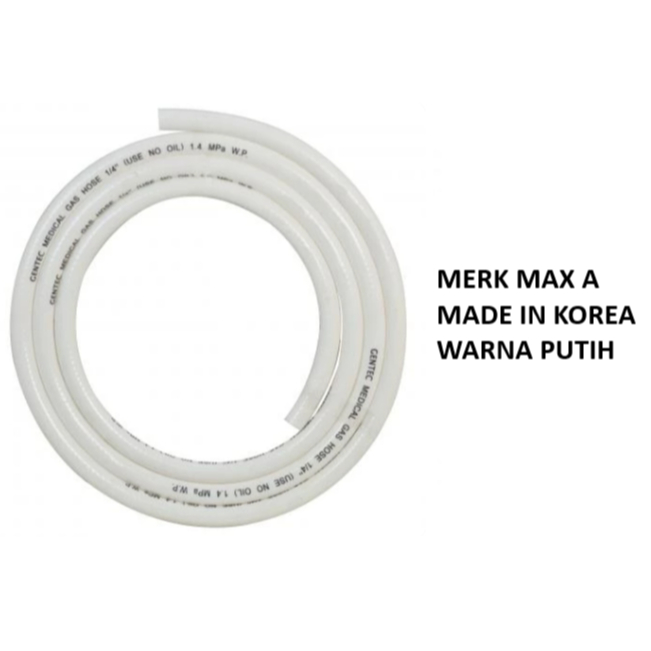 Selang Gas Medis Oksigen / Selang Ventilator O2/ O2 Hose / PUTIH