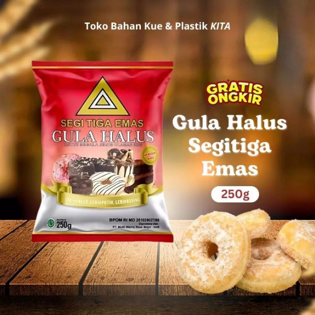 

[TERMURAH] Gula Halus Segitiga Emas (250g)
