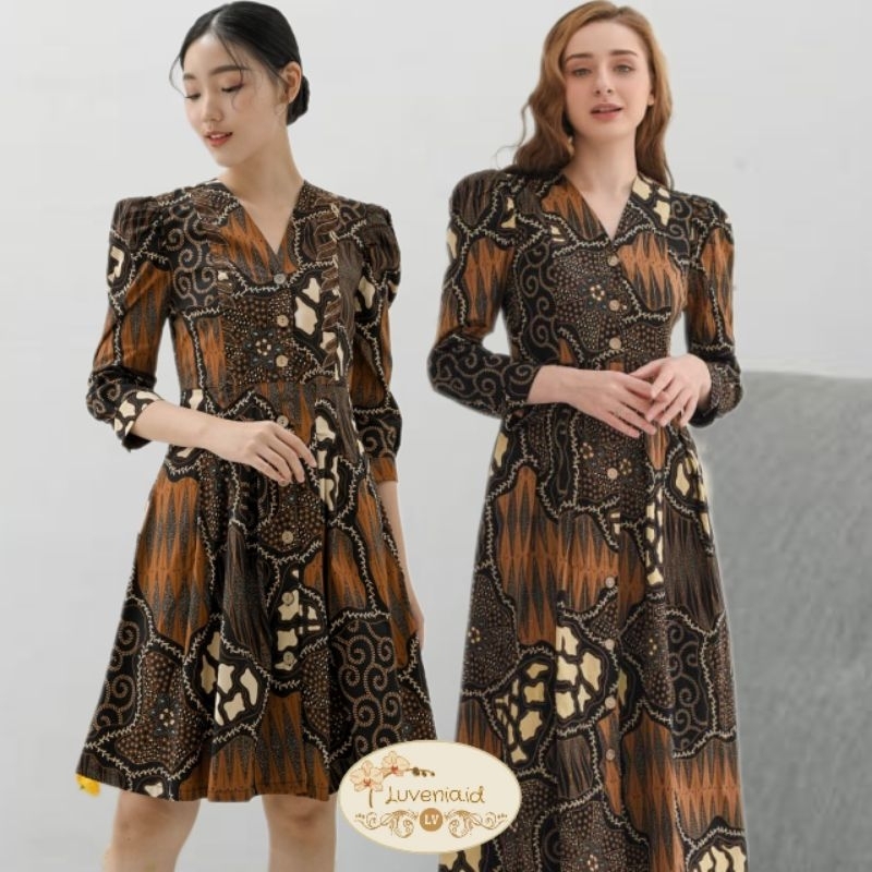 Dress Batik 258 ALI/ 308 ALI/ Dress Batik Panjang/ Long Dress/ Couple Batik/ Batik Etnik