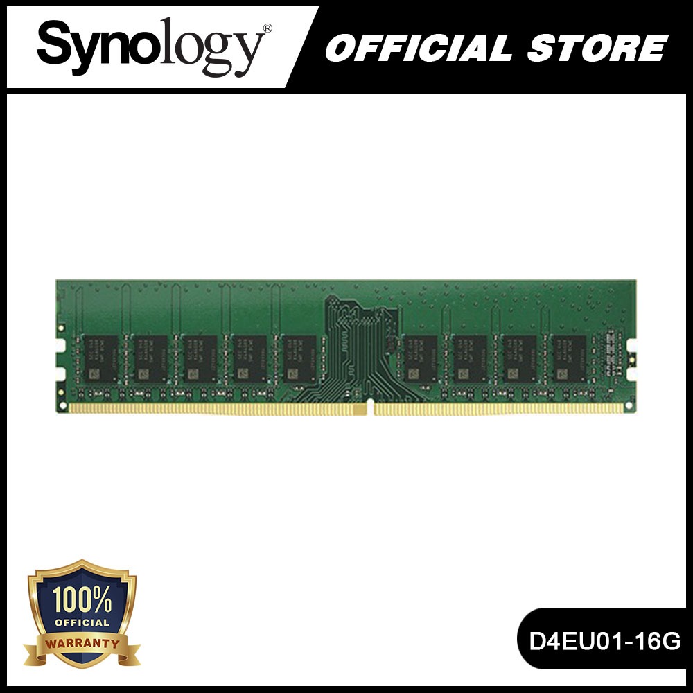 Synology RAM 16GB DDR4 ECC Unbuffered DIMM, D4EU01-16G
