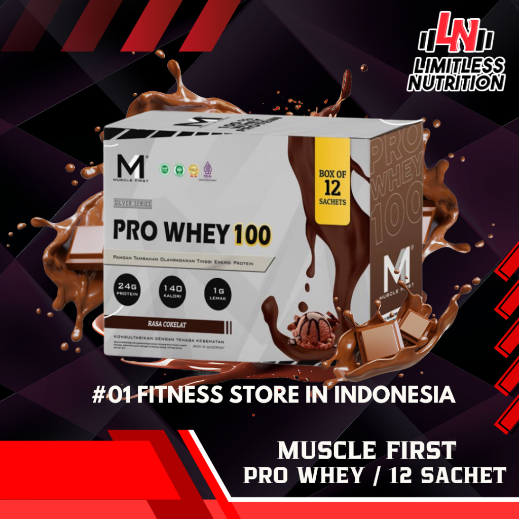 

M1 MUSCLE FIRTS Pro Whey 12 Serving - 12 Sachet Whey Protein Chocolate