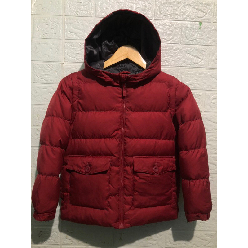 UNIQLO Ultralight Down bulu angsa parka jaket red