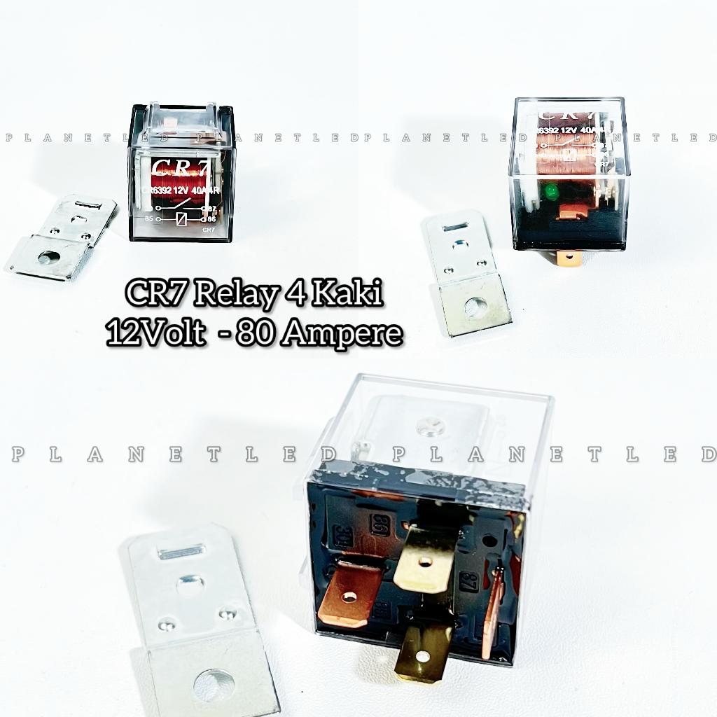 CR7 Relay 4 Kaki Transparan 12 Volt 40 Ampere Klakson Lampu Alarm