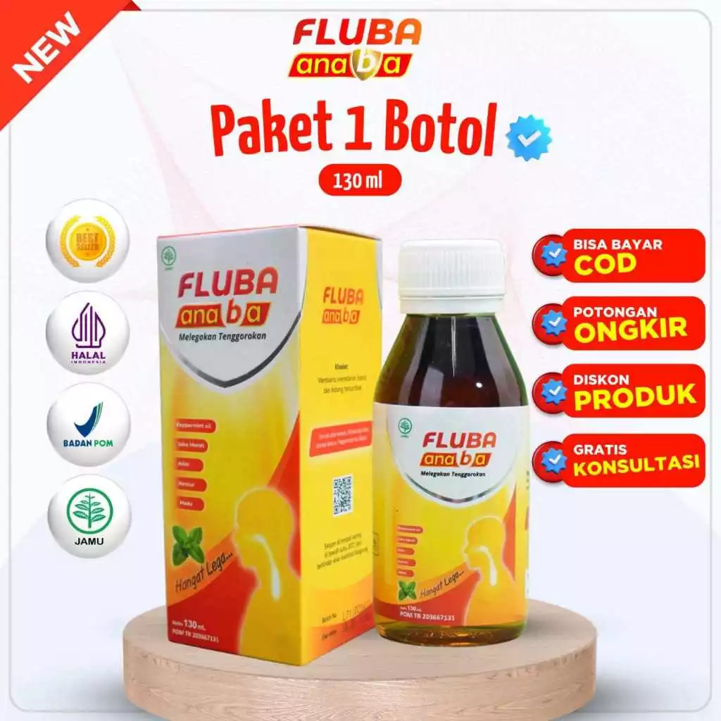 

FLUBA ANABA ORIGINAL 130ML - MADU HERBAL ATASI FLU DAN BATUK ANAK & DEWASA