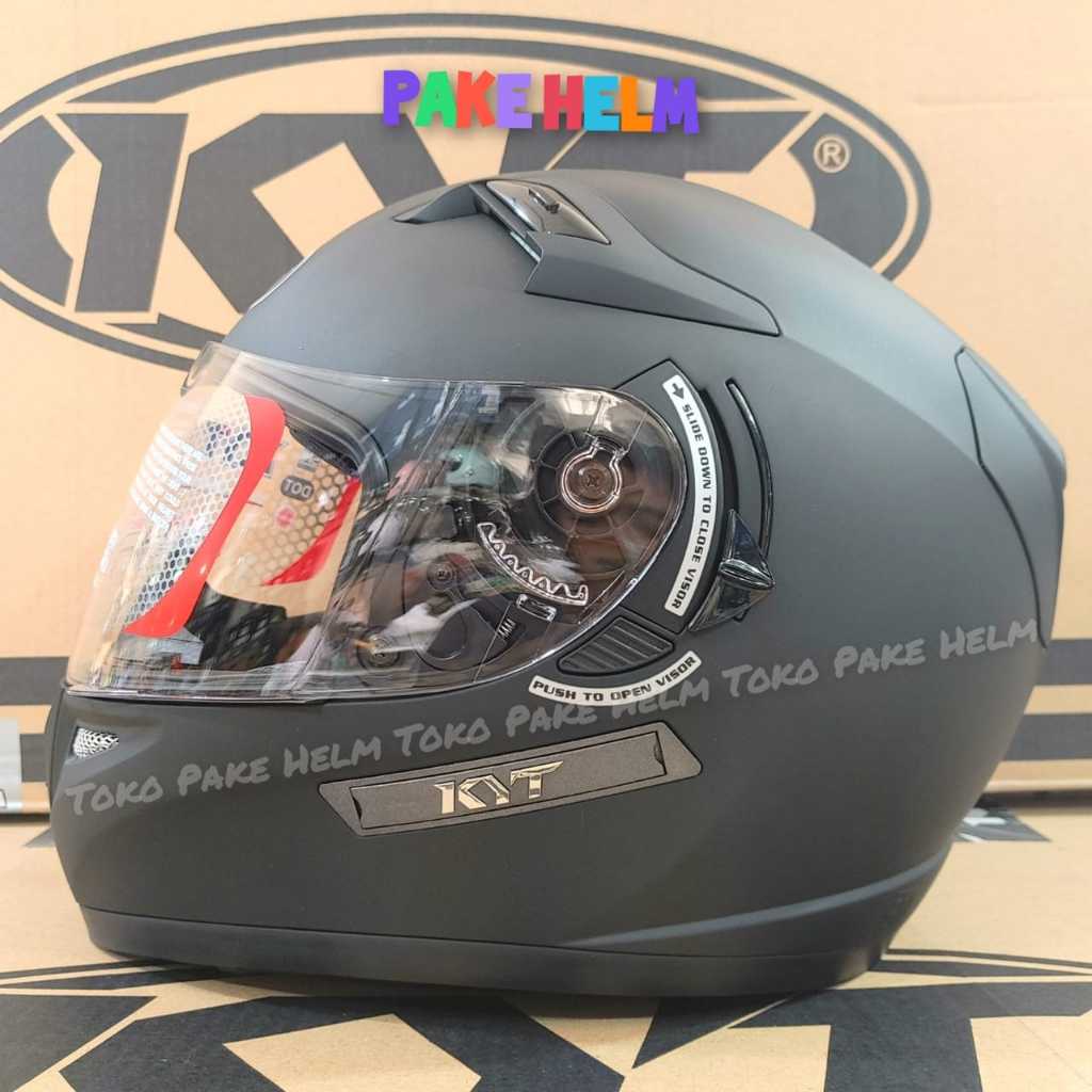 HELM KYT K2 RIDER FULL FACE K2R DOUBLE VISOR BLACK DOFF