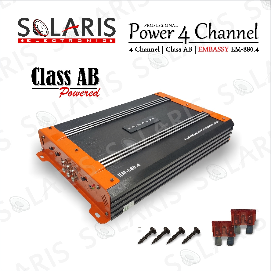 Power Mobil Embassy 4 Channel Em-880.4 Class AB Original