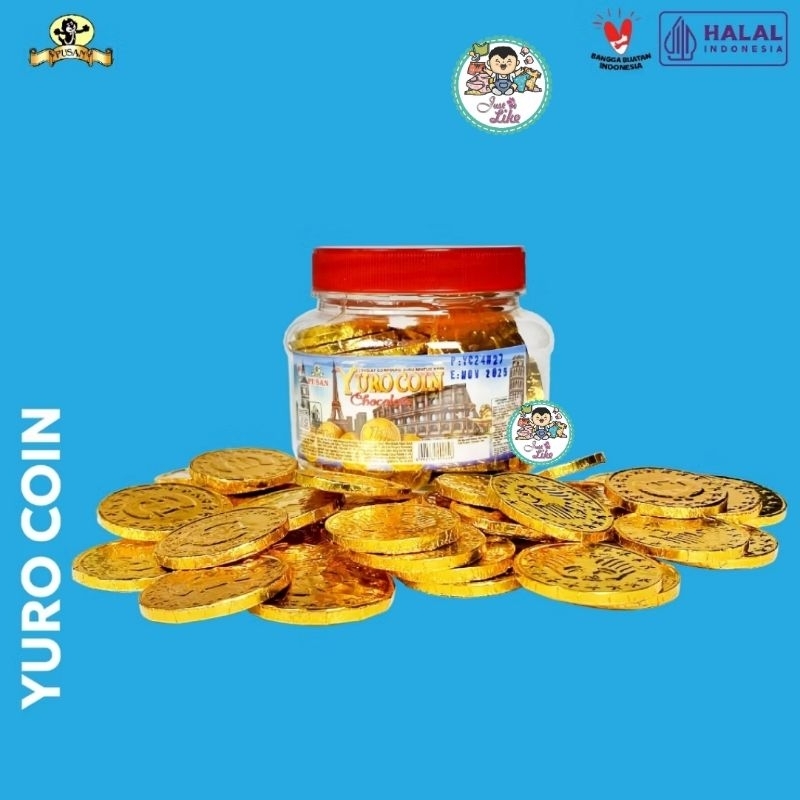 

Pusan Yuro Coin Coklat Koin Expired: June 2026 (1 Toples isi 60pcs)