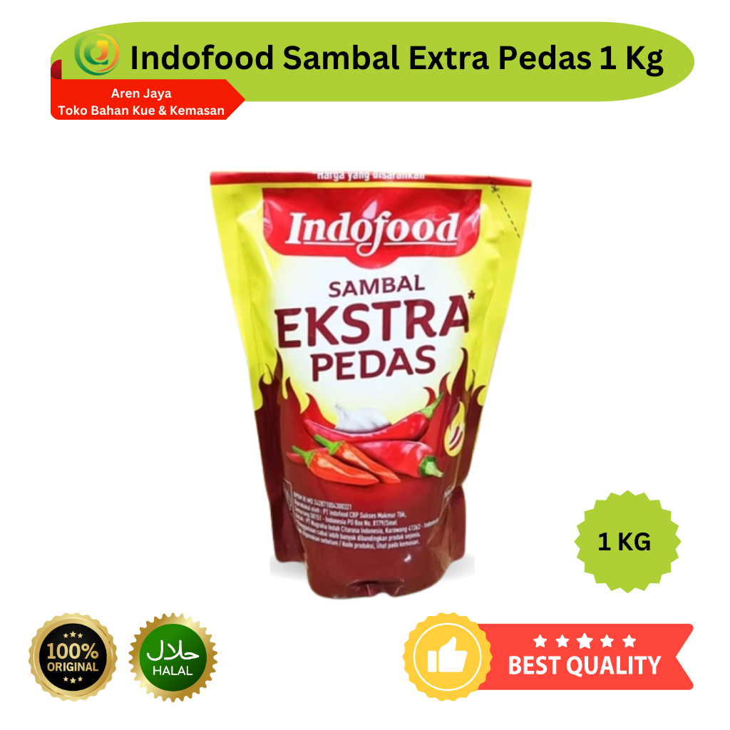 

Indofood Sambal Extra Pedas Pouch 1 Kg Original