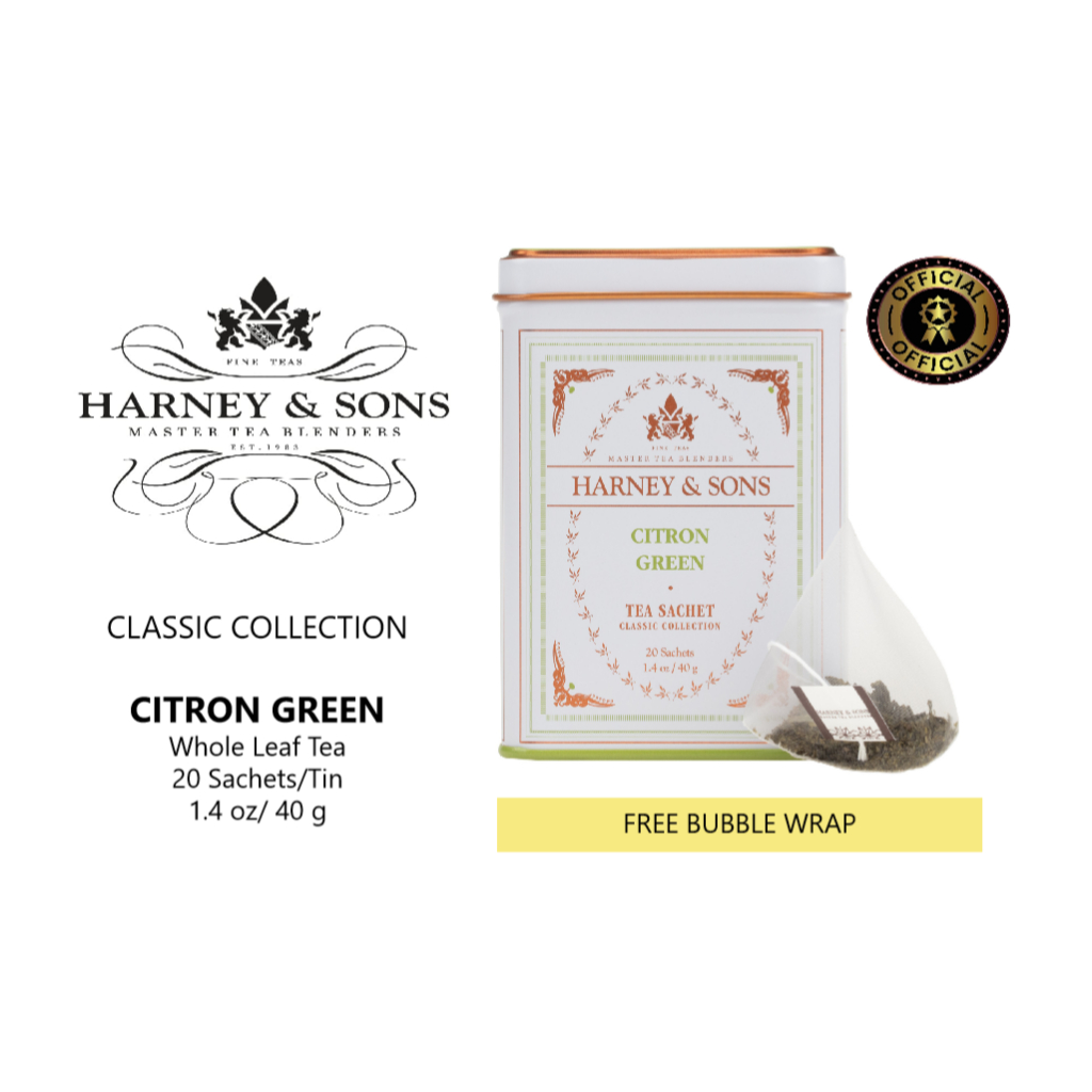 

Harney & Sons, Citron Green Tea, Classic Collection, Whole Leaf Tea Sachet 20 ct