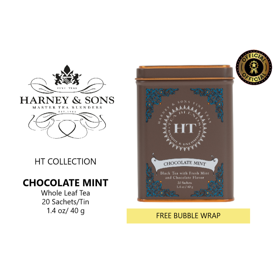 

Harney & Sons, Chocolate Mint Tea, HT Collection, Whole Leaf Tea Sachet 20 ct