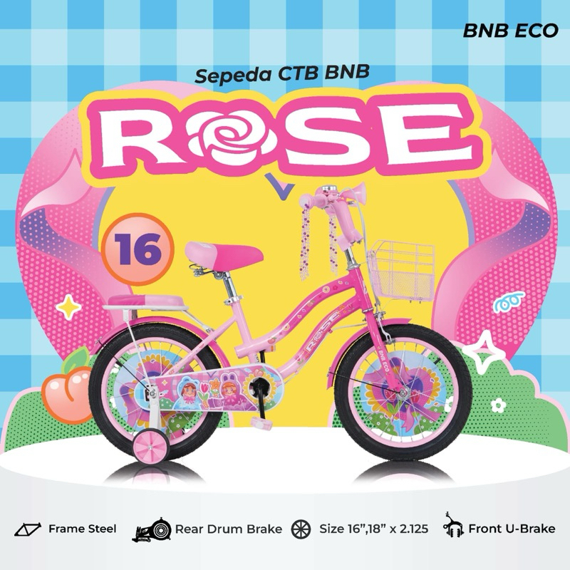 Sepeda Anak BNB 16 inch Rose