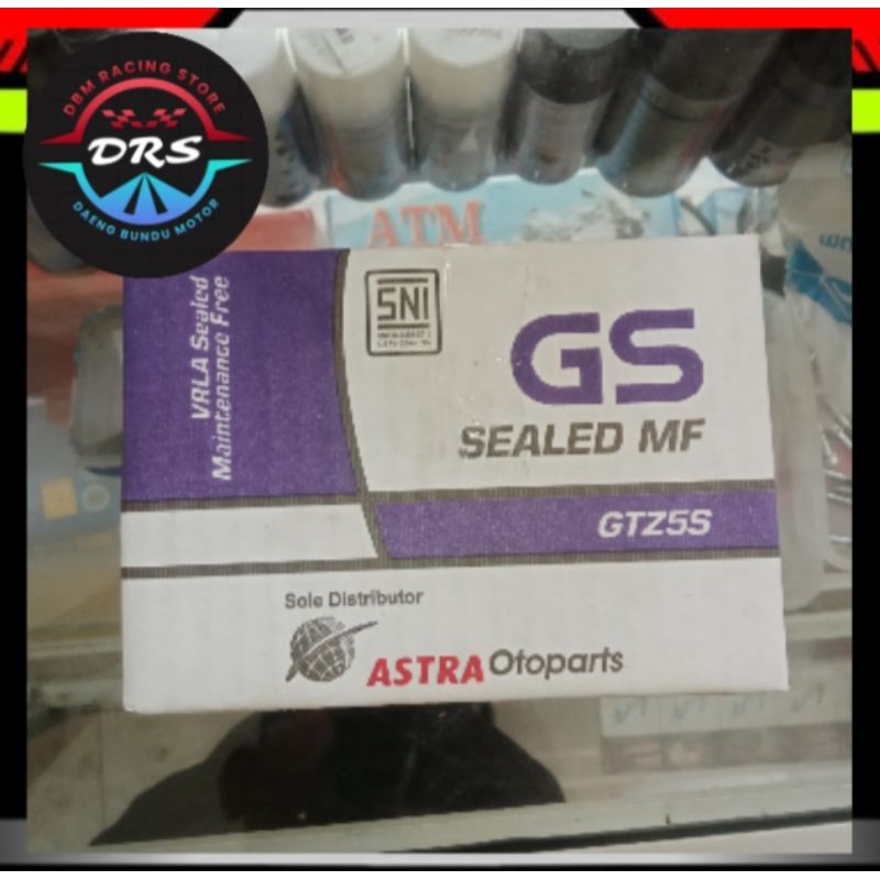 PROMO. AKI GS ASTRA OTOPARTS GTZ5S AKI KERING AKI GS ASLI AKI MOTOR ACCU AKI MOTOR BEAT VARIO MIO M3