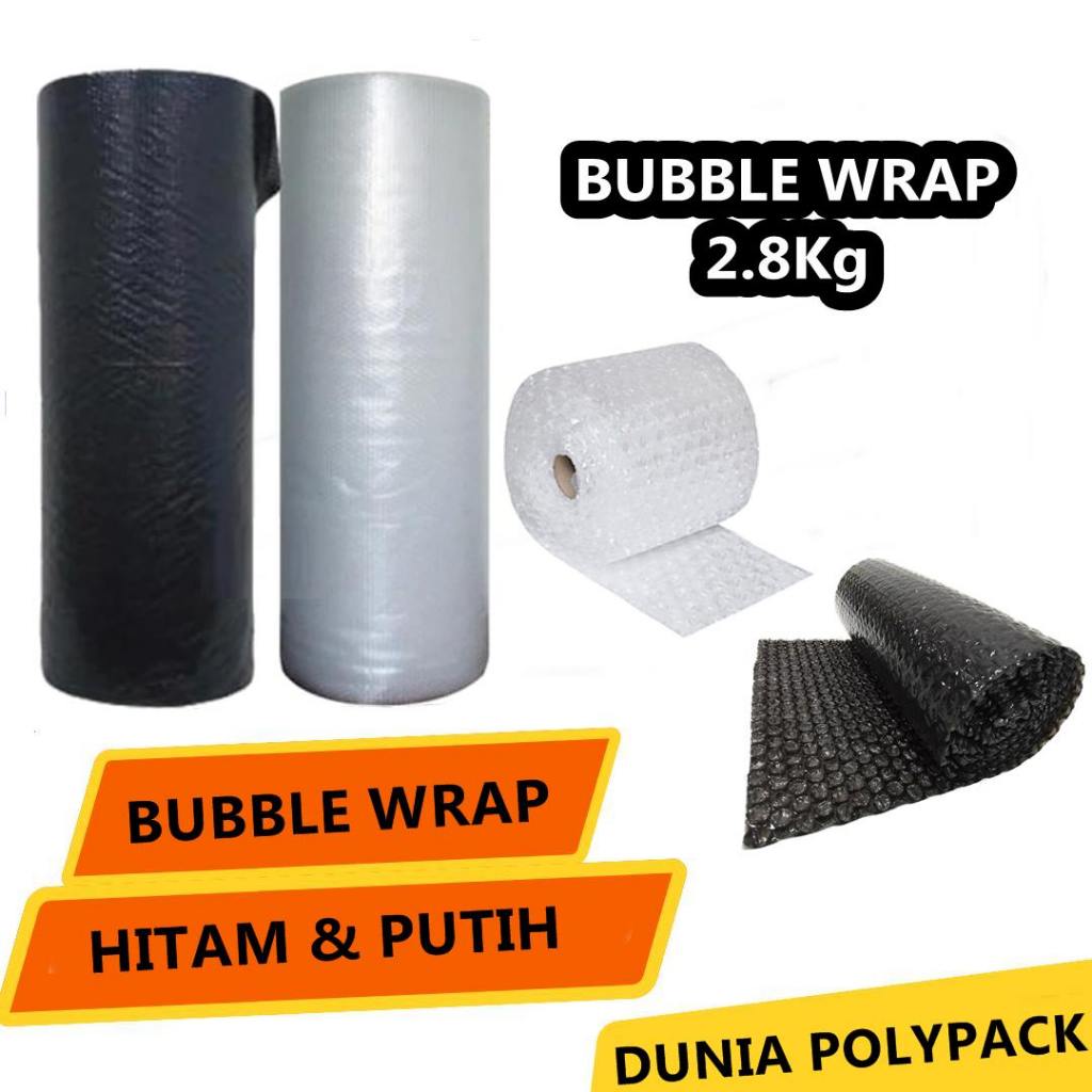 

Bubble Wrap Hitam Dan Putih 2.8Kg / Bubble Wrap 125CmX50Meter