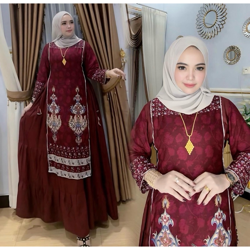 Gamis Hindi Wanita Lidah Terbaru