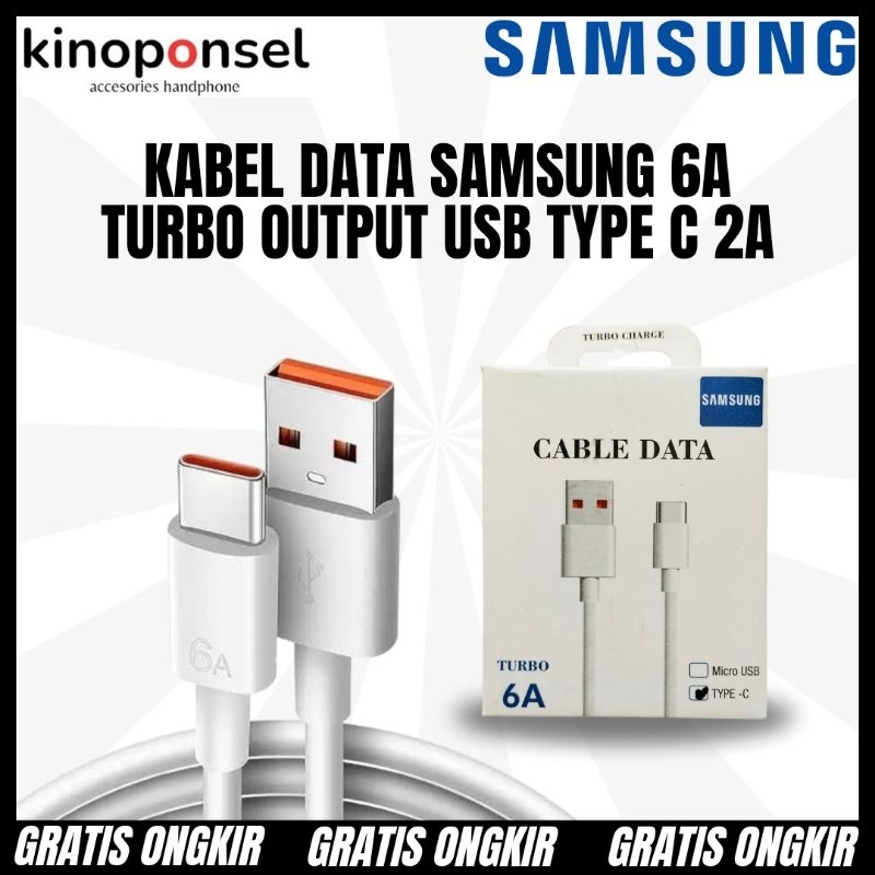 Kabel Data Hp Brand Samsung 6A Turbo USB Type C | Kabel Data Hp Android Smartphone Phone Original Or