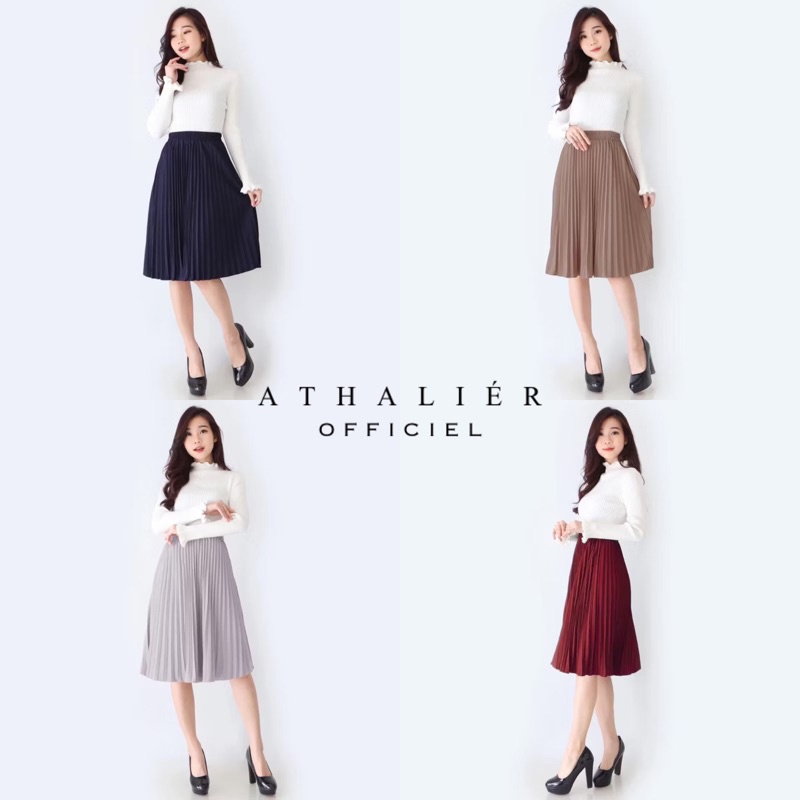 Rok Plisket Mini Premium Wanita Selutut (Pleated Skirt)