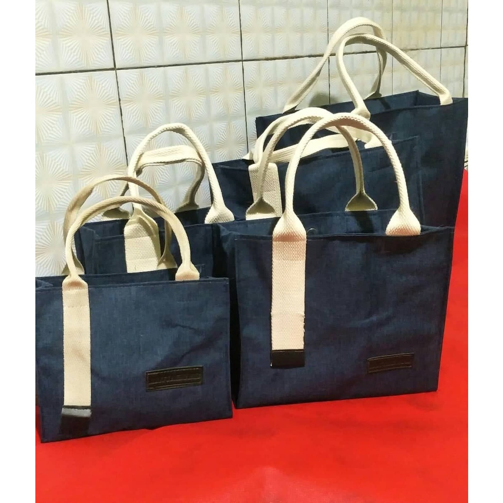 

TAS demin tali panjang WATERPROOF SHOPPING BAG demin ANTI AIR TRENDING MURAH MERIAH HANDBAG