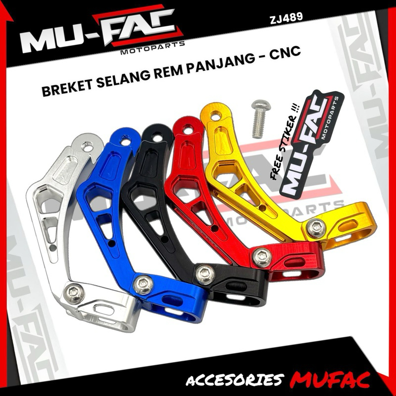 Terlaris! Breket Selang Rem Full Cnc Mufac Universal All Motor Vario Beat Scoopy Wave Supra Nmax