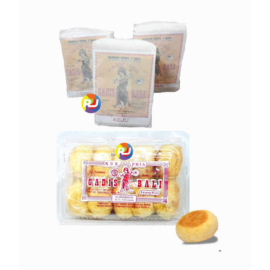 

Bakpia Kue Pia Gadis Bali Asli Surabaya - Keju / Coklat / Durian 300gr / Kacang Hijau 350gr