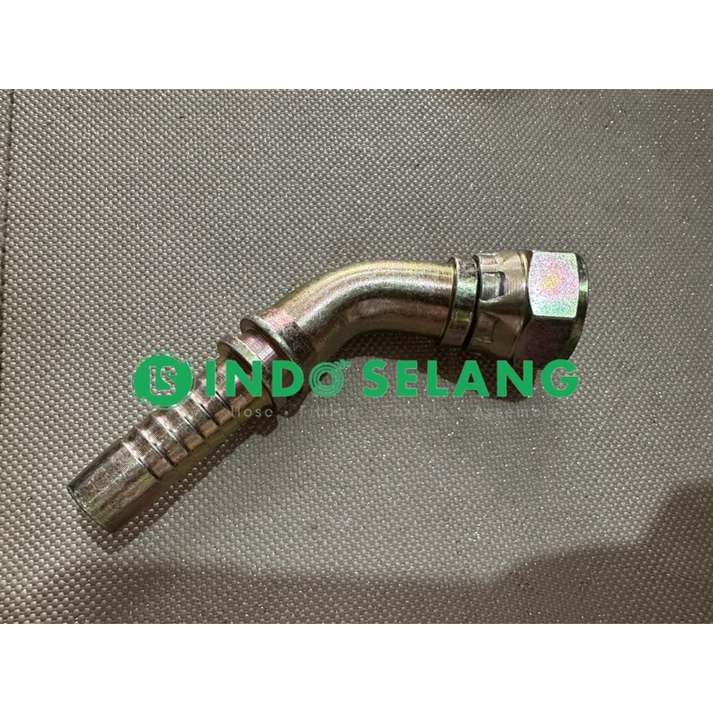 FITTING JIC HYDRAULIC HOSE FLANGE NJ 45 SELANG HIDROLIK ELBOW BENGKOK 04 NJ 45 , 06 NJ 45 , 08 NJ 45