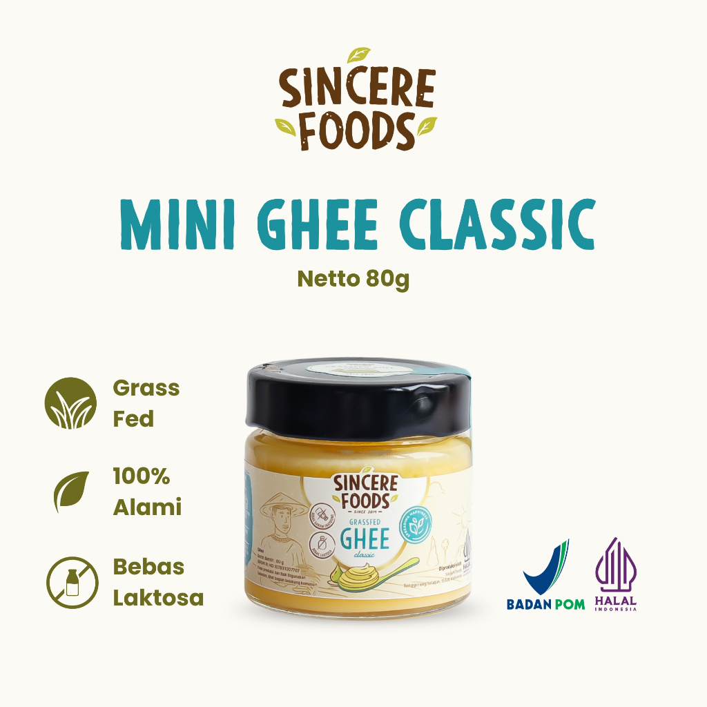 

80g Ghee Classic Grassfed Minyak Samin Sincere Foods