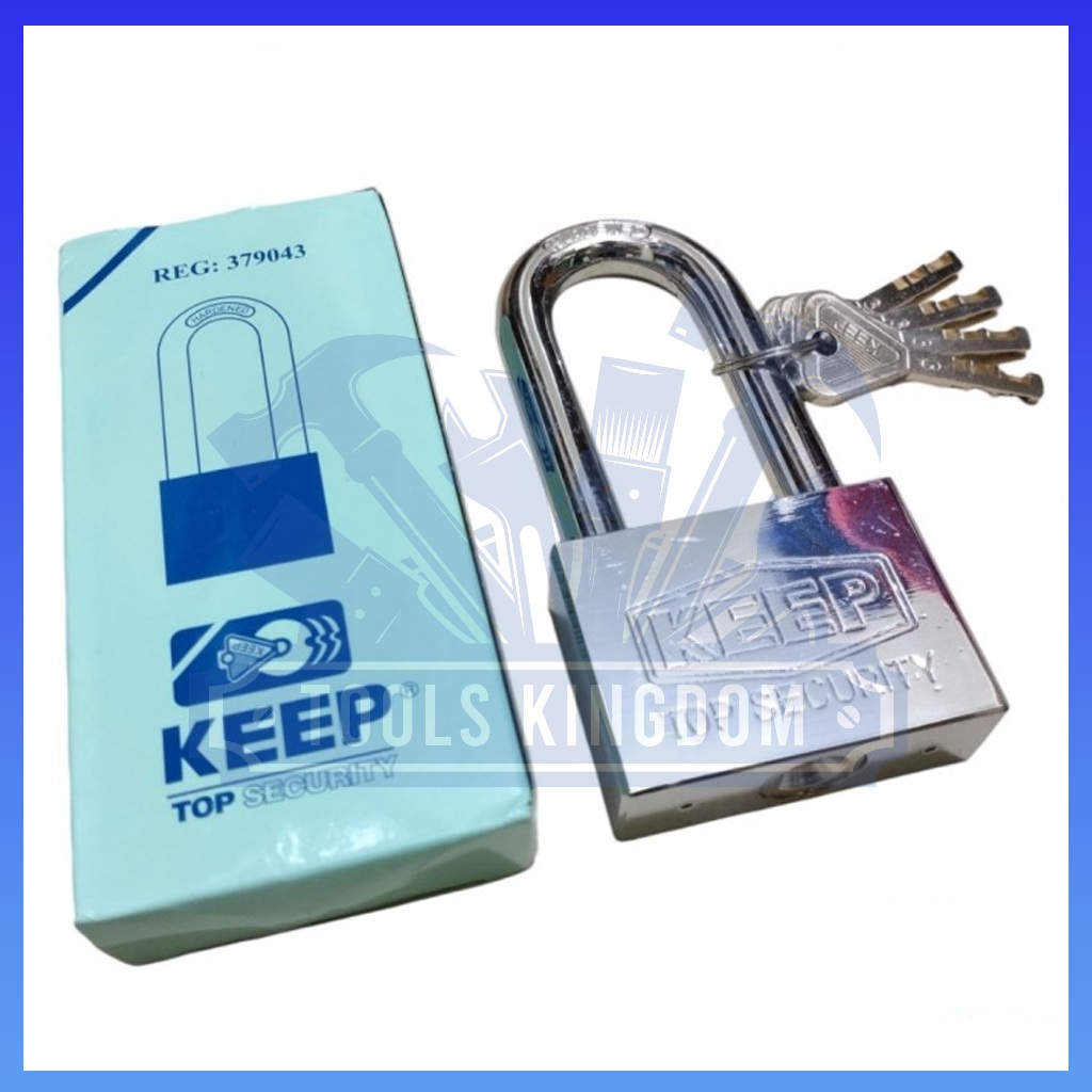 Gembok KEEP 60mm Panjang - KEEP Gembok Panjang - Gembok Stainless KEEP - KEEP Top Security Lock - Ge