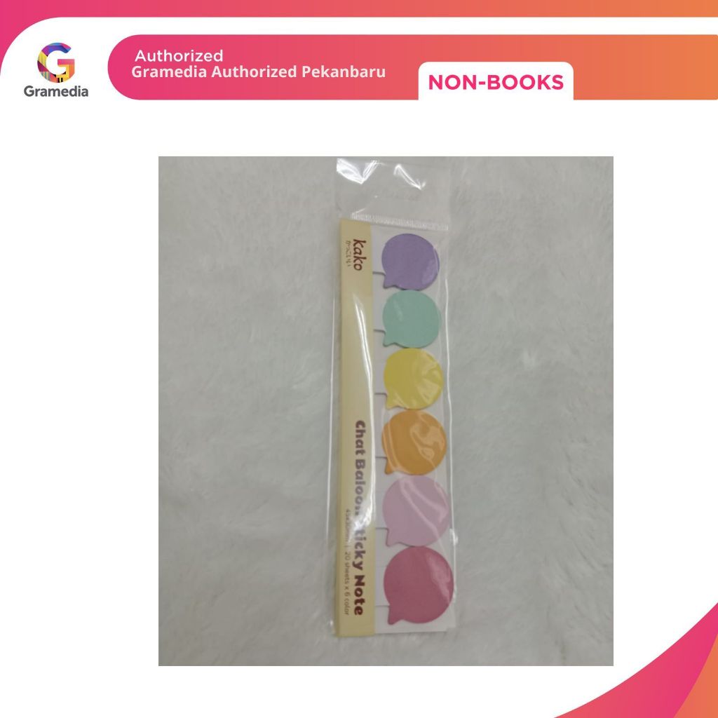 

Gramedia - KAKO STICKY NOTE DIECUT CHAT BALOON 6CLR 45X30MM 20SHT