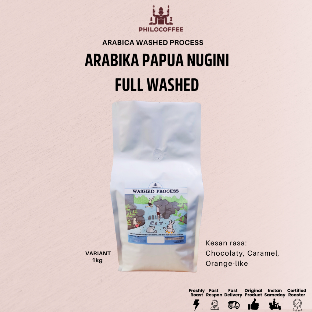 

Kopi Arabica Papua Nugini Full Washed 1kg | Kopi Arabika Papua 1kg | Biji Kopi
