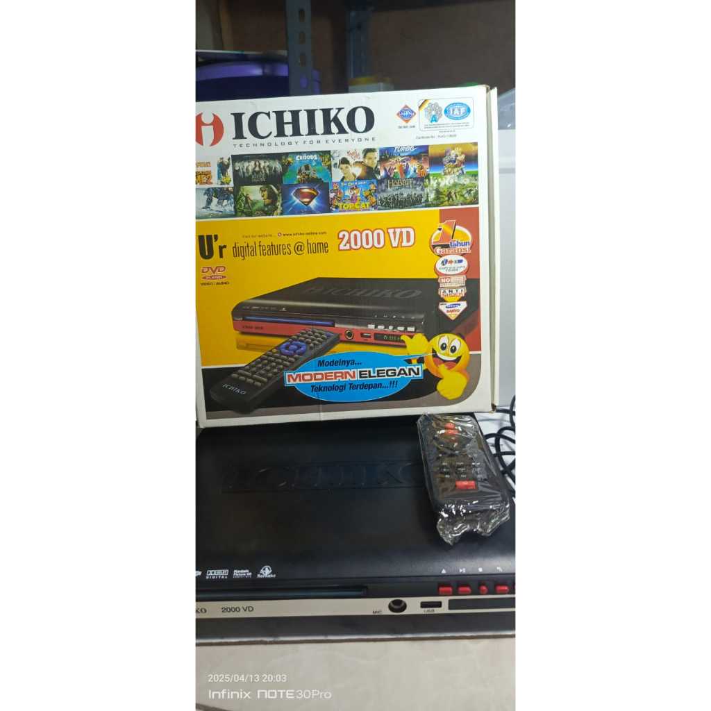 DVD Player / VCD Dvd player / Pemutar kaset CD / Dvd player ichiko /  Dvd Player Niko Nk 188  / Dvd 