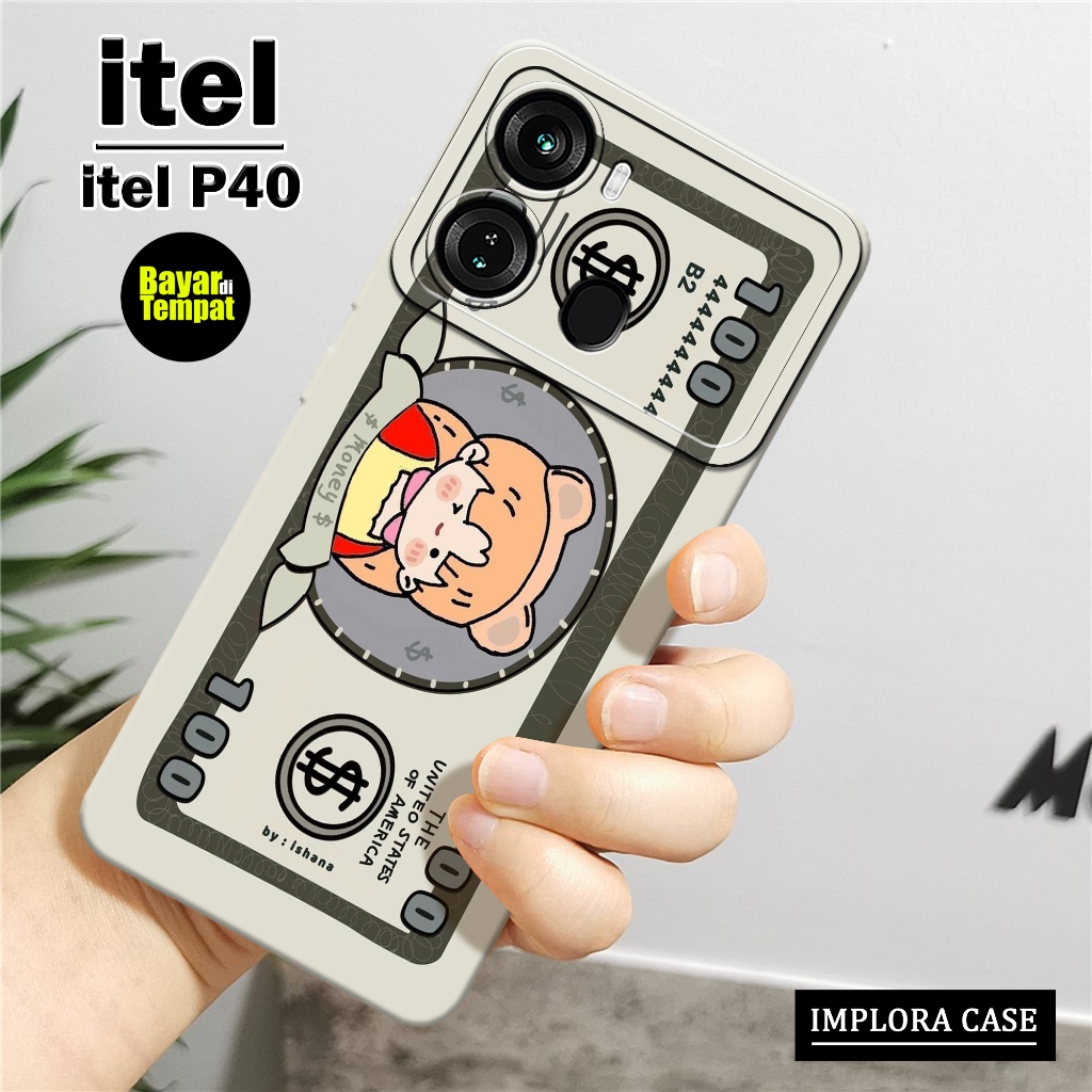 Softcase Itel P40 - Motif Uang - IMPLORA CASE - Casing Itel P40 Case Hp Itel P40 Casing & Skin Handp