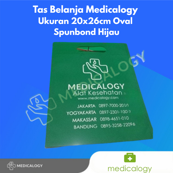 

Tas Belanja Medicalogy Ukuran 20x26cm Oval Spunbond Hijau