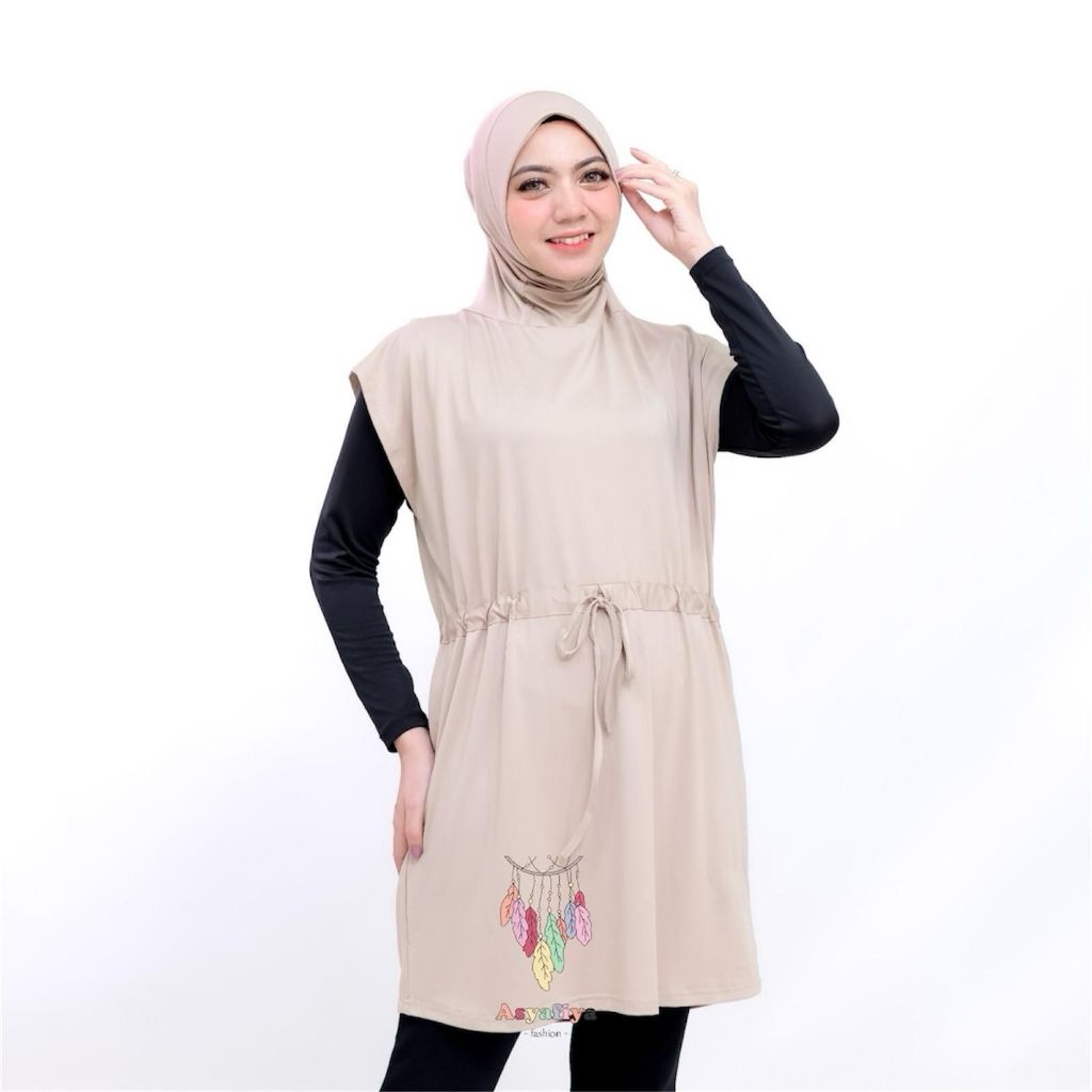 Hijab Rompi Instant Muslim Tunik Vest Olahraga Wanita Terbaru Sport Kekinian