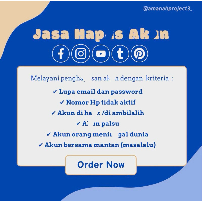 Jual Hapus Akun